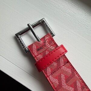 Gently Used Red Goyard Men's Florida Belt